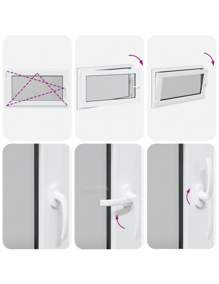 Finestra da cantina "RISOR" 100x60 cm anta-ribalta DIN sinistra antracite