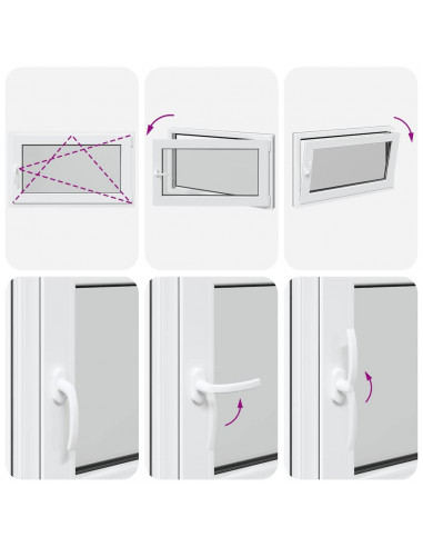 Finestra Seminterrato RISOR 100x70 cm Anta Ribalta DIN Destra