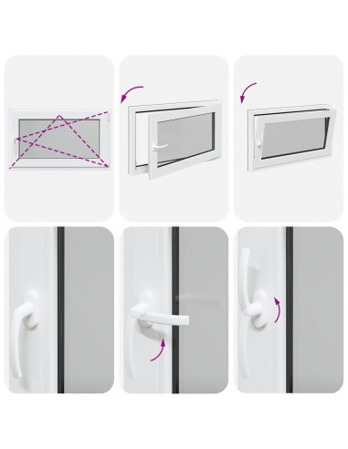 Finestra Seminterrato RISOR 100x70 cm Anta Ribalta DIN Destra