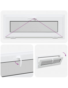 Finestra Seminterrato RISOR 110x40 cm Tilt 2 Vetri Bianco 2