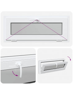 Finestra Seminterrato RISOR 110x40 cm Tilt 3 Vetri Antracite 2