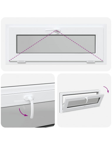 Finestra Seminterrato RISOR 110x40 cm Tilt 3 Vetri Antracite