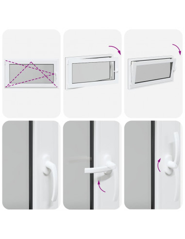 Finestra Seminterrato RISOR 110x60 cm Anta Ribalta DIN Sinistra