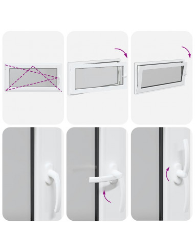 Finestra Seminterrato RISOR 120x60 cm Anta Ribalta DIN Sinistra