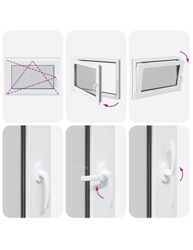 Finestra Seminterrato RISOR 60x100 cm Anta Ribalta DIN Sinistra