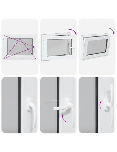 Finestra Seminterrato RISOR 80x50 cm Anta Ribalta DIN Sinistra