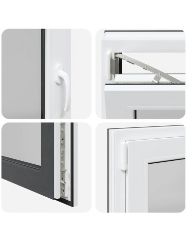 Finestra Seminterrato RISOR 80x50 cm Anta Ribalta DIN Sinistra