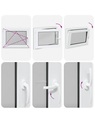 Finestra Seminterrato RISOR 80x70 cm Anta Ribalta DIN Sinistra