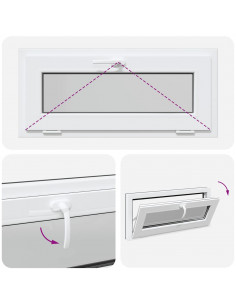 Finestra Seminterrato RISOR 90x40 cm Tilt 2 Vetri Antracite 2