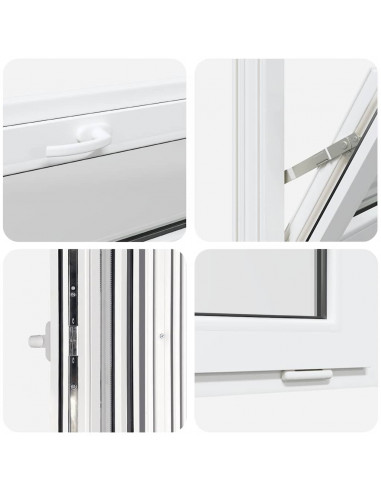 Finestra Seminterrato RISOR 90x40 cm Tilt 2 Vetri Bianco