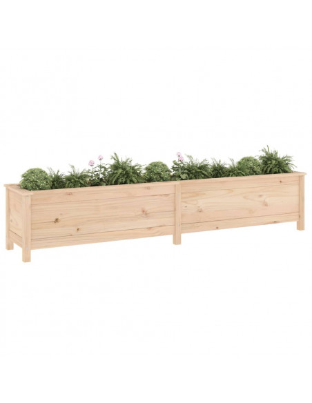 Fioriera Rialzata da Giardino 199,5x40x39cm Legno Massello Pino