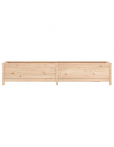 Fioriera Rialzata da Giardino 199,5x40x39cm Legno Massello Pino