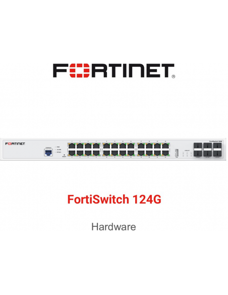FORTISWITCH-124G L2 FORTIGATE SWITCH CON 24 P. MULTIGIGABIT 2.5G/1G/100M E 6 PORTE SFP+/SFP 10G/1G