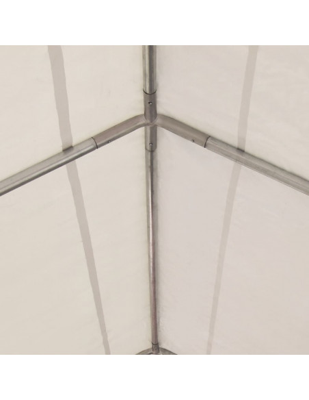 Gazebo da Giardino in PVC 4x6 m Rosso e Bianco