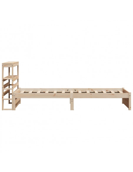 Giroletto con Testiera 90x190 cm in Legno Massello di Pino
