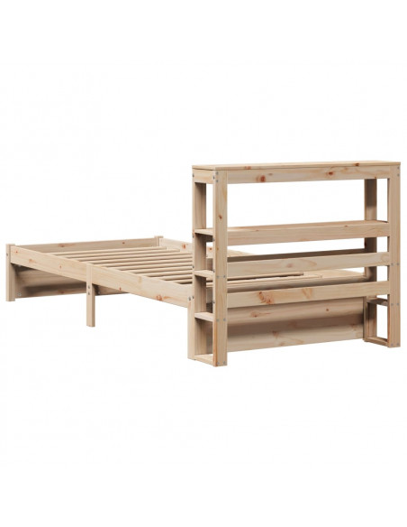 Giroletto con Testiera 90x190 cm in Legno Massello di Pino