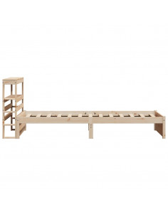 Giroletto con Testiera 90x200 cm in Legno Massello di Pino