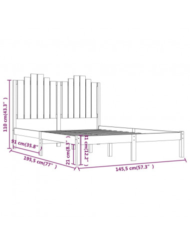 Giroletto in Legno Massello di Pino 140x190 cm