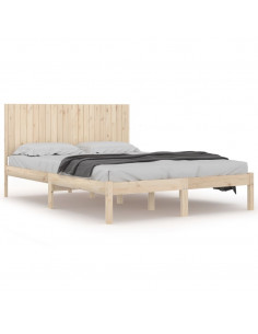 Giroletto senza Materasso 200x200 cm in Legno Massello di Pino