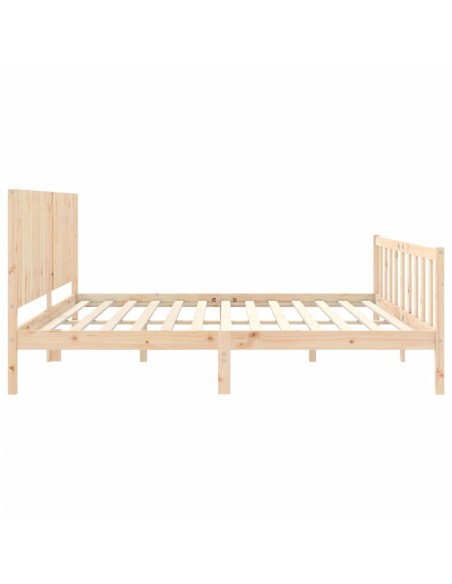 Giroletto senza Materasso 200x200 cm in Legno Massello di Pino