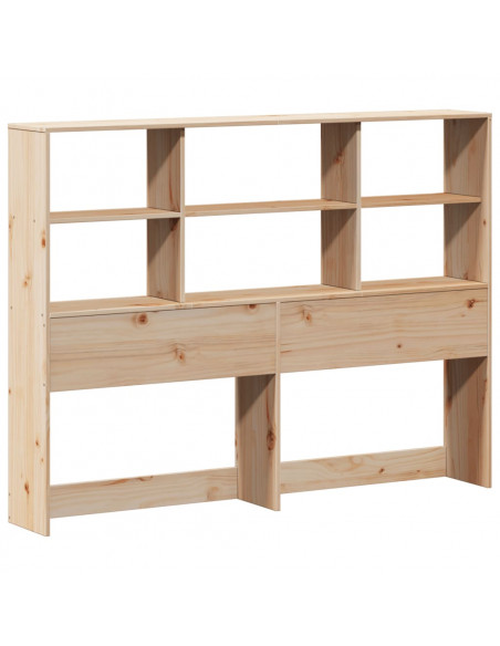 Letto Libreria senza Materasso 140x200 cm in Legno di Pino