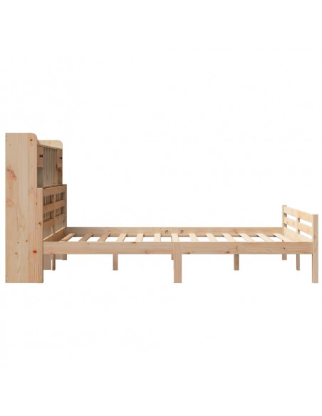 Letto Libreria senza Materasso 160x200 cm in Legno di Pino