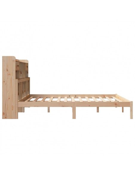 Letto Libreria senza Materasso 200x200 cm in Legno di Pino