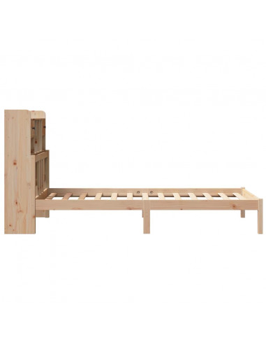 Letto Libreria senza Materasso 90x190 cm Legno Massello Pino