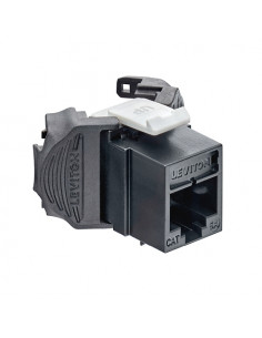 LEVITON Connettore UTP RJ45 Keystone Jack in Cat 6A Black Conf. 12pz - AX6AU-GE6