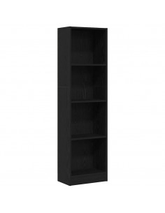 Libreria Rovere Nero 40x24x143 cm in Legno Multistrato