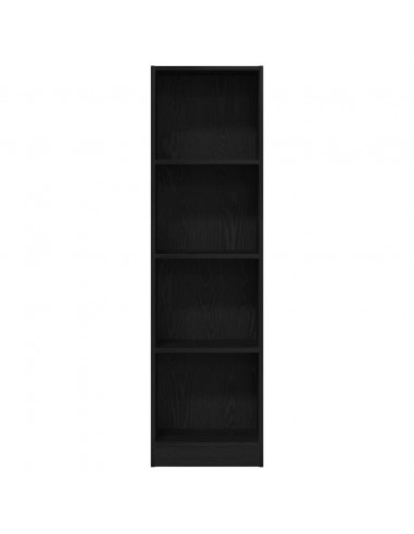 Libreria Rovere Nero 40x24x143 cm in Legno Multistrato