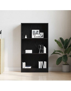 Libreria Rovere Nero 60x24x109 cm in Legno Multistrato 2