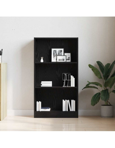 Libreria Rovere Nero 60x24x109 cm in Legno Multistrato