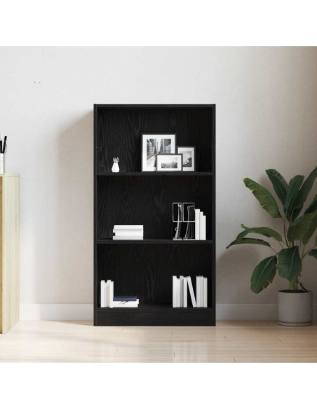 Libreria Rovere Nero 60x24x109 cm in Legno Multistrato