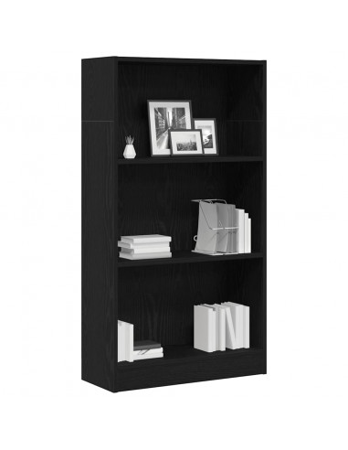 Libreria Rovere Nero 60x24x109 cm in Legno Multistrato