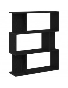 Libreria Rovere Nero 80x24x96 cm in Legno Multistrato