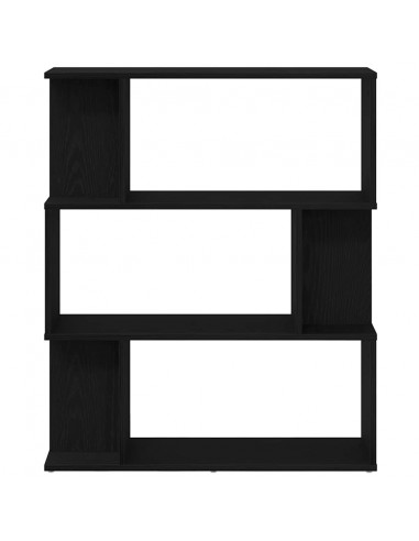 Libreria Rovere Nero 80x24x96 cm in Legno Multistrato