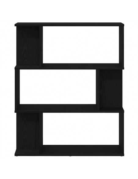 Libreria Rovere Nero 80x24x96 cm in Legno Multistrato