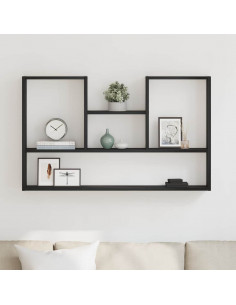 Mensola a Muro Rovere Nero 99x15x60 cm in Truciolato 2