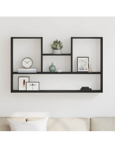 Mensola a Muro Rovere Nero 99x15x60 cm in Truciolato