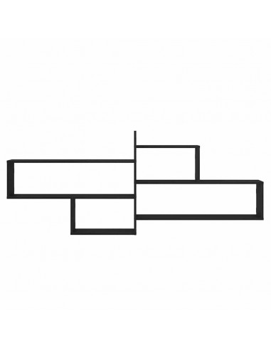 Mensola a Parete Rovere Nero 167,5x18x68 cm in Truciolato