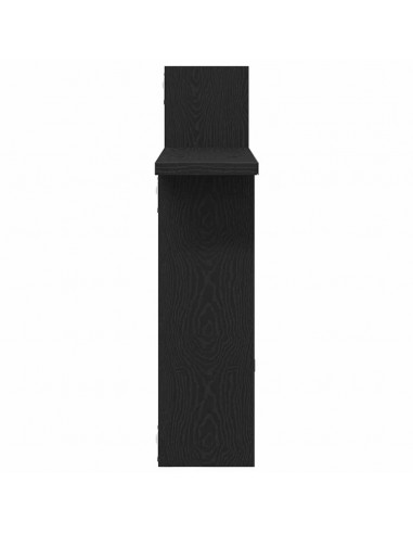 Mensole da Parete 2 pz Rovere Nero 50x12x50 cm in Truciolato