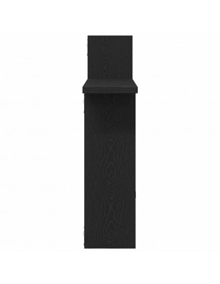 Mensole da Parete 2 pz Rovere Nero 50x12x50 cm in Truciolato