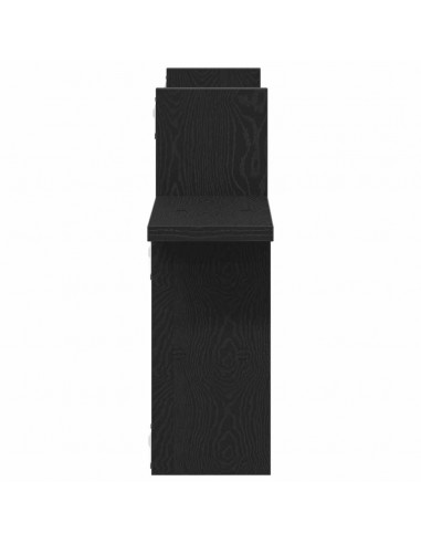 Mensole da Parete 2pz Rovere Nero 38x12x38 cm in Truciolato