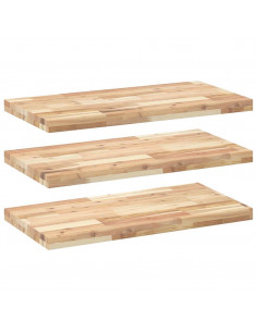 Mensole da Parete 3 pz 80x40x4 cm Legno Acacia Non Trattato