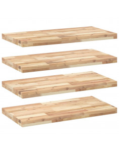 Mensole da Parete 4 pz 80x40x4 cm Legno Acacia Non Trattato