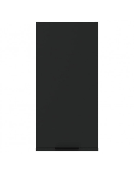 Mobile da Bagno a Parete Nero 32x20x67 cm