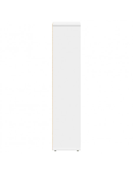 Mobile da Bagno con Portarotolo Bianco 20,5x20x90 cm