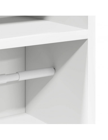 Mobile da Bagno con Portarotolo Bianco 20,5x22x90 cm