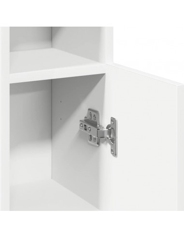 Mobile da Bagno con Portarotolo Bianco 20,5x22x90 cm